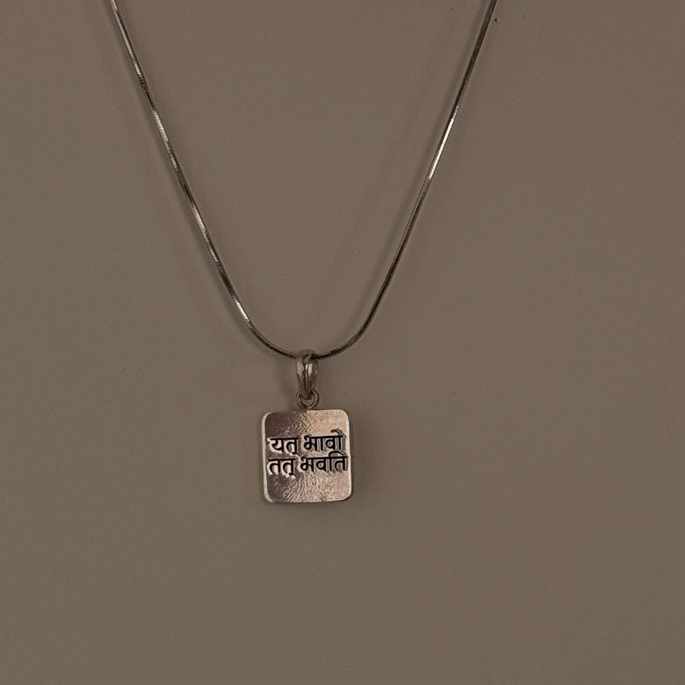 yat bhavo tat bhavati necklace